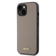 Husa premium pentru  iPhone 15 DKNY Urban compatibila MagSafe - Maro camel