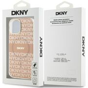 Husa premium pentru  iPhone 15 DKNY Urban compatibila MagSafe - Roz neon