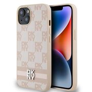 Husa premium pentru  iPhone 15 DKNY Urban compatibila MagSafe - Roz