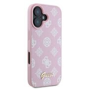 Husa premium pentru  iPhone 16 Plus compatibila MagSafe Guess Luxury Series - Roz