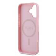 Husa premium pentru  iPhone 16 Plus compatibila MagSafe Guess Luxury Series - Roz