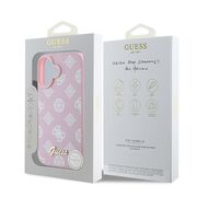 Husa premium pentru  iPhone 16 Plus compatibila MagSafe Guess Luxury Series - Roz
