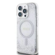 Husa premium pentru  iPhone 16 Pro Max compatibila MagSafe Guess Luxury Series - Clear