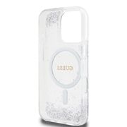 Husa premium pentru  iPhone 16 Pro Max compatibila MagSafe Guess Luxury Series - Clear