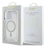 Husa premium pentru  iPhone 16 Pro Max compatibila MagSafe Guess Luxury Series - Clear