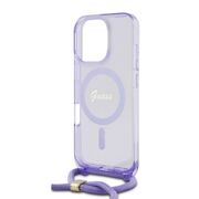 Husa premium pentru  iPhone 16 Pro Max compatibila MagSafe Guess Luxury Series - Lavanda