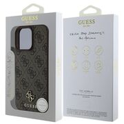 Husa premium pentru  iPhone 16 Pro Max compatibila MagSafe Guess Luxury Series - Maro inchis