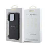 Husa premium pentru  iPhone 16 Pro Max compatibila MagSafe Guess Luxury Series - Negru royal