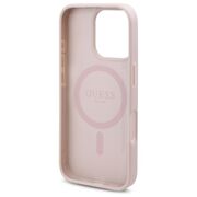 Husa premium pentru  iPhone 16 Pro Max compatibila MagSafe Guess Luxury Series - Roz neon