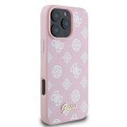 Husa premium pentru  iPhone 16 Pro Max compatibila MagSafe Guess Luxury Series - Roz pal