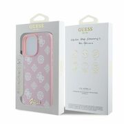 Husa premium pentru  iPhone 16 Pro Max compatibila MagSafe Guess Luxury Series - Roz pal