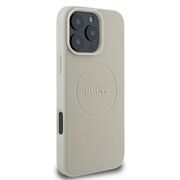 Husa premium pentru  iPhone 16 Pro compatibila MagSafe Guess Luxury Series - Bej
