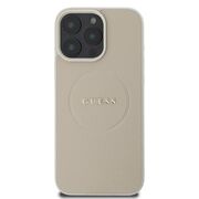Husa premium pentru  iPhone 16 Pro compatibila MagSafe Guess Luxury Series - Bej