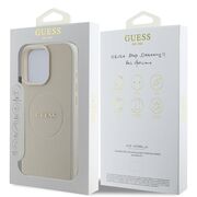 Husa premium pentru  iPhone 16 Pro compatibila MagSafe Guess Luxury Series - Bej
