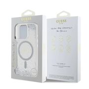 Husa premium pentru  iPhone 16 Pro compatibila MagSafe Guess Luxury Series - Clear