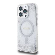 Husa premium pentru  iPhone 16 Pro compatibila MagSafe Guess Luxury Series - Clear
