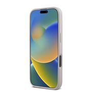 Husa premium pentru  iPhone 16 Pro compatibila MagSafe Guess Luxury Series - Crem