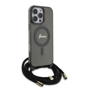 Husa premium pentru  iPhone 16 Pro compatibila MagSafe Guess Luxury Series - Gri denim