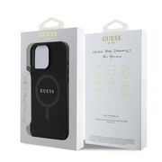 Husa premium pentru  iPhone 16 Pro compatibila MagSafe Guess Luxury Series - Negru denim