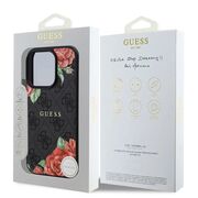 Husa premium pentru  iPhone 16 Pro compatibila MagSafe Guess Luxury Series - Negru