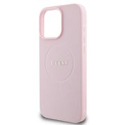 Husa premium pentru  iPhone 16 Pro compatibila MagSafe Guess Luxury Series - Roz pal