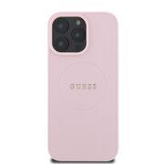 Husa premium pentru  iPhone 16 Pro compatibila MagSafe Guess Luxury Series - Roz pal