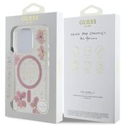 Husa premium pentru  iPhone 16 Pro compatibila MagSafe Guess Luxury Series - roz
