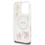 Husa premium pentru  iPhone 16 Pro compatibila MagSafe Guess Luxury Series - roz
