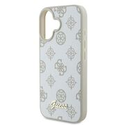 Husa premium pentru  iPhone 16 compatibila MagSafe Guess Luxury Series - Alb