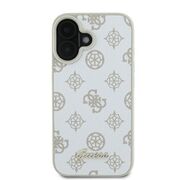 Husa premium pentru  iPhone 16 compatibila MagSafe Guess Luxury Series - Alb