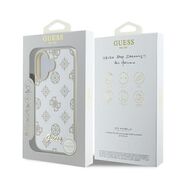 Husa premium pentru  iPhone 16 compatibila MagSafe Guess Luxury Series - Alb