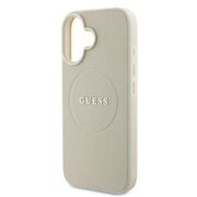 Husa premium pentru  iPhone 16 compatibila MagSafe Guess Luxury Series - Bej