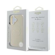 Husa premium pentru  iPhone 16 compatibila MagSafe Guess Luxury Series - Bej