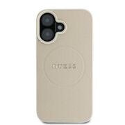 Husa premium pentru  iPhone 16 compatibila MagSafe Guess Luxury Series - Bej