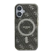 Husa premium pentru  iPhone 16 compatibila MagSafe Guess Luxury Series - Gri inchis