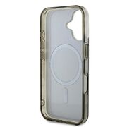 Husa premium pentru  iPhone 16 compatibila MagSafe Guess Luxury Series - Gri inchis