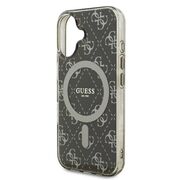 Husa premium pentru  iPhone 16 compatibila MagSafe Guess Luxury Series - Gri inchis