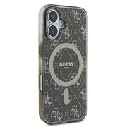 Husa premium pentru  iPhone 16 compatibila MagSafe Guess Luxury Series - Gri inchis