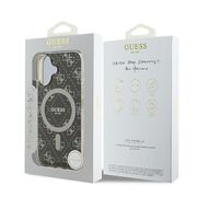 Husa premium pentru  iPhone 16 compatibila MagSafe Guess Luxury Series - Gri inchis