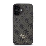 Husa premium pentru  iPhone 16 compatibila MagSafe Guess Luxury Series - Maro deschis