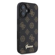 Husa premium pentru  iPhone 16 compatibila MagSafe Guess Luxury Series - Negru maro