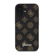 Husa premium pentru  iPhone 16 compatibila MagSafe Guess Luxury Series - Negru maro