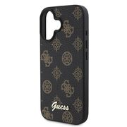 Husa premium pentru  iPhone 16 compatibila MagSafe Guess Luxury Series - Negru maro
