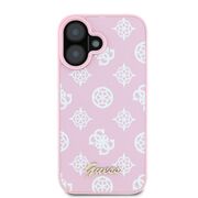 Husa premium pentru  iPhone 16 compatibila MagSafe Guess Luxury Series - Roz neon
