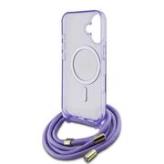 Husa premium pentru  iPhone 16 compatibila MagSafe Guess Luxury Series - Roz