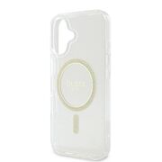 Husa premium pentru  iPhone 16 compatibila MagSafe Guess Luxury Series - Transparent