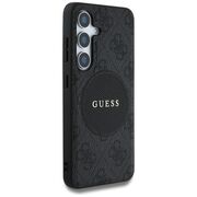 Husa premium pentru  Samsung Galaxy S25 compatibila MagSafe Guess Luxury Series - Negru electric