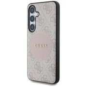 Husa premium pentru  Samsung Galaxy S25 compatibila MagSafe Guess Luxury Series - Roz pal