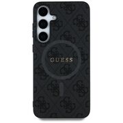 Husa premium pentru  Samsung Galaxy S25 compatibila MagSafe Guess Luxury Series - Negru royal