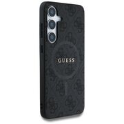 Husa premium pentru  Samsung Galaxy S25 compatibila MagSafe Guess Luxury Series - Negru royal